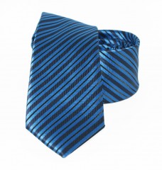    Goldenland Slim Krawatte - Blau gestreift 